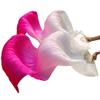 Pulcykp Silk Veils 1 Pair Handmade Women Silk Belly Dance Fan Dance Blue Turquoise White 180 * 90 Cm 1373 150cm Imitation Silk view 1