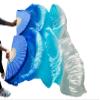 Pulcykp Silk Veils 1 Pair Handmade Women Silk Belly Dance Fan Dance Blue Turquoise White 180 * 90 Cm 1373 150cm Imitation Silk view 2