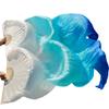 Pulcykp Silk Veils 1 Pair Handmade Women Silk Belly Dance Fan Dance Blue Turquoise White 180 * 90 Cm 1373 150cm Imitation Silk view 4