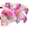 Pulcykp Silk Belly Dance Fans A Pair of Handmade Tie-Dye Color Silk Fans Square Dance Modern Dance Fans Style C 150x90cm Real Silk view 1