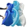 Pulcykp Silk Veils Dance Fans 1Pair Belly Dance Fans Ribs Long Silk Fans 180 * 90Cm Handmade Dance Props as picture7 M