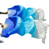 Pulcykp Silk Veils Dance Fans 1Pair Belly Dance Fans Ribs Long Silk Fans 180 * 90Cm Handmade Dance Props as picture7 M view 2