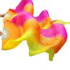 Pulcykp Silk Veils Dance Fans 1Pair Belly Dance Fans Ribs Long Silk Fans 180 * 90Cm Handmade Dance Props as picture7 M view 3