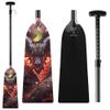Z&J SPORT Adjustable Dragon Boat Paddle, IDBF Approved Carbon Fiber Paddle, Dragon Graphic Paddle with Adjuster for Dragon Boat Race with Adjustable T Handle (DGN7)