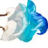 Pulcykp Belly Dance Fan Handmade Dyed Silk Dance Fan Belly Dancing 1 Pair Silk Fans Color7-d Real silk-180x90cm view 1