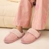 Litfun Women's Fuzzy Memory Foam Slippers Fluffy Winter House Shoes Indoor and Outdoor, Dark Pink 10.5-11 view 2