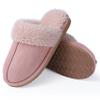 Litfun Women's Fuzzy Memory Foam Slippers Fluffy Winter House Shoes Indoor and Outdoor, Dark Pink 10.5-11 view 4