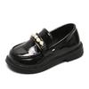 BININBOX Little Girls Patent Leather Oxford Slip-On Penny Loafer Rhinestones Pearls Flats Black White School Uniform Dress Shoes for Toddlers/Little Girls(12.5 M US Little Kid,Black) view 1