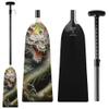 Z&J SPORT Adjustable Dragon Boat Paddle, IDBF Approved Carbon Fiber, Dragon Graphic Paddle for Dragon Boat Race with Adjustable T Handle (DGN17)