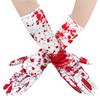 Womens Girls Bloody Stockings Gloves Scary Halloween Costumes Props Thigh High Socks Horror Nurse Cosplay Long Gloves Over Knee Socks Carnival Party Decorations view 2
