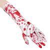 Womens Girls Bloody Stockings Gloves Scary Halloween Costumes Props Thigh High Socks Horror Nurse Cosplay Long Gloves Over Knee Socks Carnival Party Decorations view 3