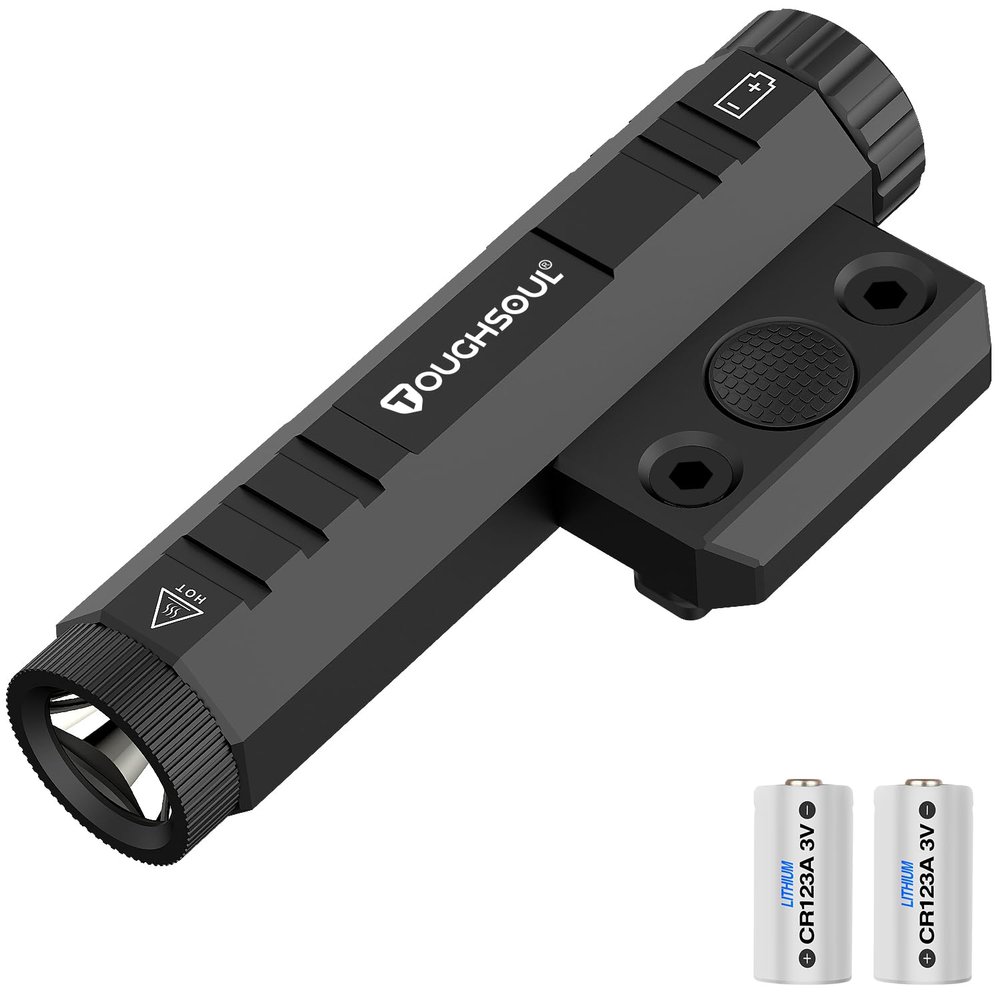 TOUGHSOUL Mlok Flashlight 1450 Lumen with Momentary Strobe Function Light Replaceable Batteries Included