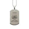 Farmer Gift. Colleague Gifts. Farmer, My job is top secret Silver Dog Tag, Thank you gifts For Boss, Friends, Coworker. Employee Gift view 1