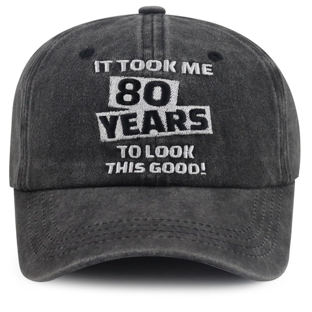 80th Birthday Decorations for Women Men, Funny Embroidered 1946 Birthday Gifts Hat, Adjustable 80 Years Old Party Supplies Baseball Cap, Anniversary Retirement Gift for Dad Mom Grandpa Grandma Friend