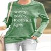 MOGUI Sorry Can'T Soccer Bye Womens Sweatshirt Pullover Sorry Can'T Football Bye Shirt Football Lover Gift Sorry Can'T Soccer Bye Sweatshirt Funny Graphic Tee Sweater Green view 2