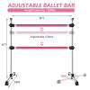 Ballet Barre Portable Ballet Barre for Children and Adults, Mobile Aluminum Alloy Leg Press Rod view 4