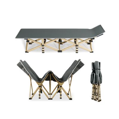 UPGENT Folding Camping Cot for Adults Portable Outdoor Bed Heavy Duty Sleeping Cots for Camp with Convenient Storage Bag, Double Layer Oxford, 330 LBS(Max Load) (Size : 67x190CM)