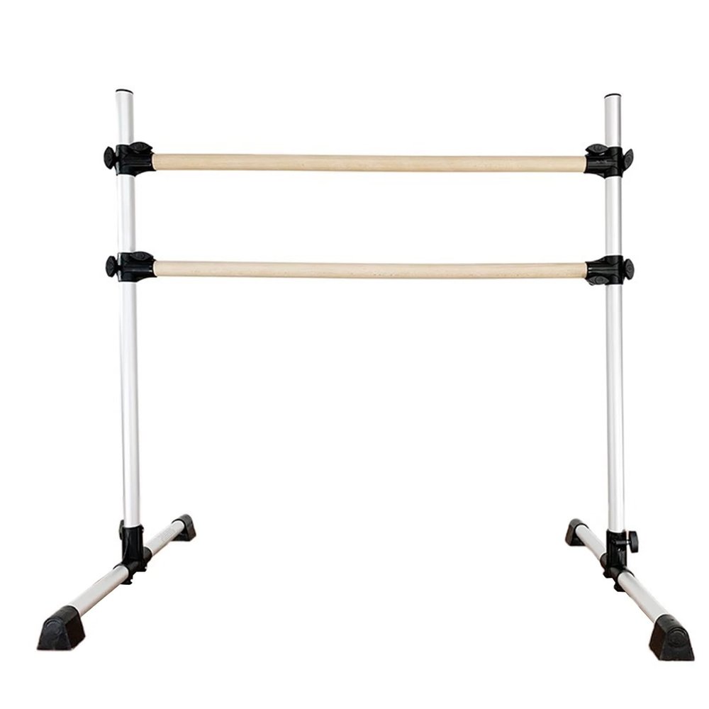 Ballet Barre Portable Aluminum Alloy Double Layer Ballet Barre, Adult and Children's Leg Pressure Training Pole Can Be Adjusted in Height at Will