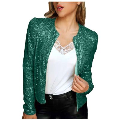 T-37 Lime Green Teen Girls Jackets V-Neck Blazer Hood Coat for Women Long Sleeve Work Office Formal Date Night Evening Gowns Sequin Sparkly Hooded Jackets 2025 CM XXL