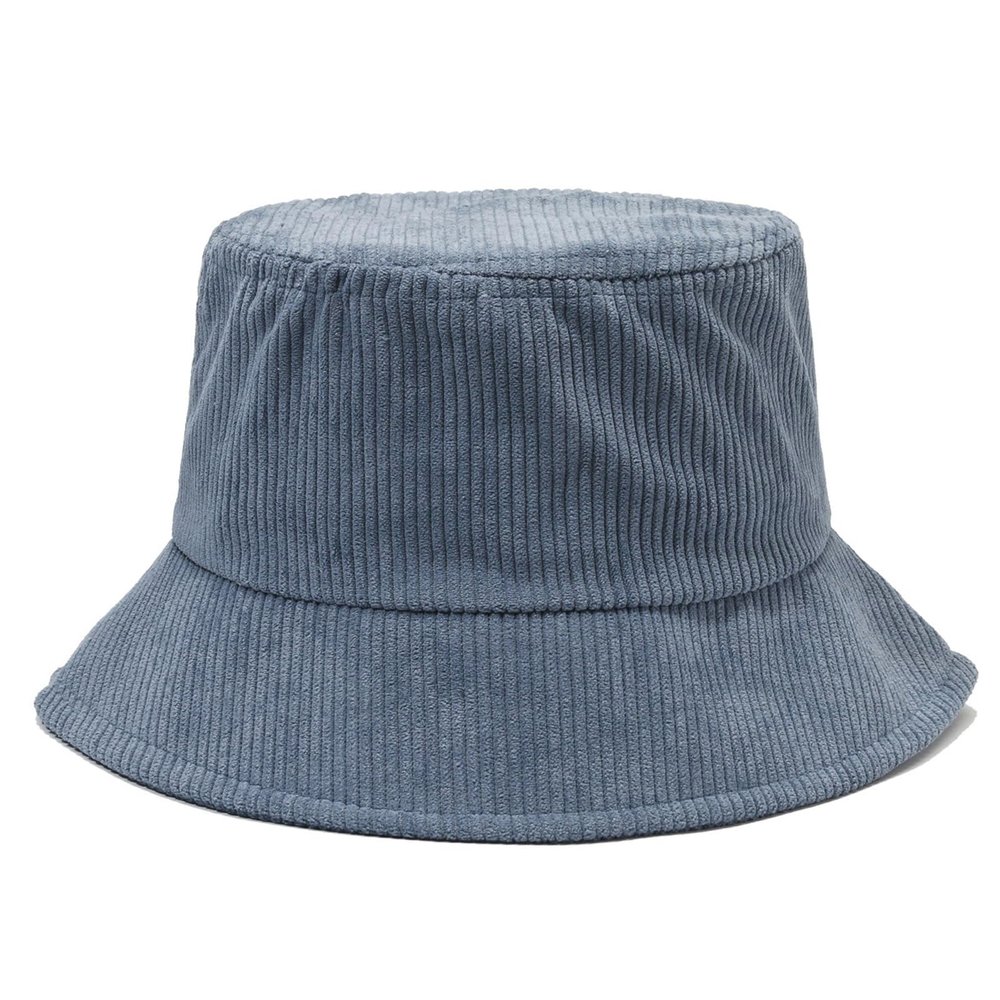 Xixiuly Unisex Corduroy Bucket Hat for Men and Women Lightweight Travel Fishing Cap Outdoor Beach Travel Hats Headwear Blue