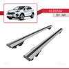 acpar Compatible with Kia Sportage 4 (QL) 2016-2021 Hook Model Car Roof Rack Cross Bar Grey Aluminium 2 Bars view 4
