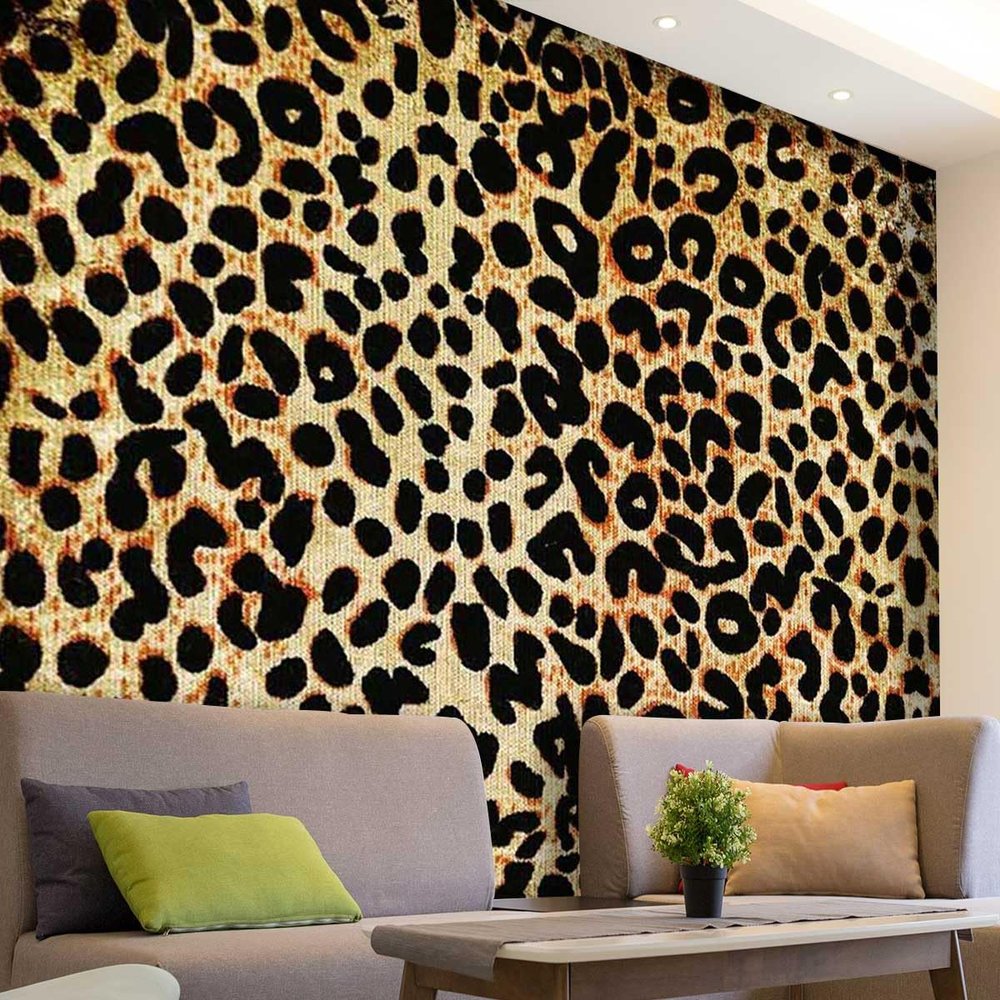 ZYMECH Colorful Wall Contact Paper Leopard Print Texture Papel Tapiz Playroom Easy to Cut (W) 118" X(H) 110"