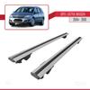 acpar Compatible with Opel Astra H (A04) SW 2004-2010 Hook Model Car Roof Rack Cross Bar Grey Aluminium 2 Bars view 4