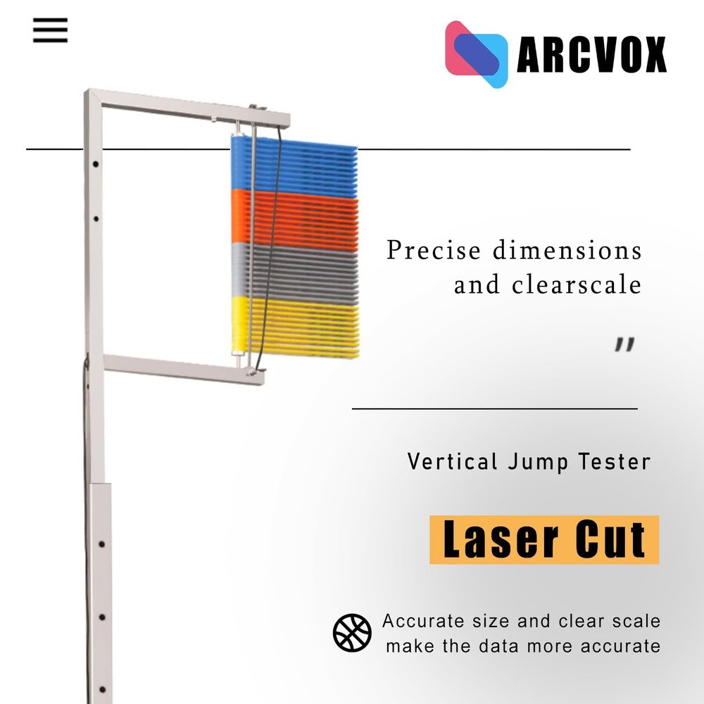 ARCVOX Vertical Jump Tester for Basketball Training, Volleyball Jump Measurement Tester, Jumping Ability Measure with Stable Base (Color : Yellow ABS, Size : 5.6-11.8ft)