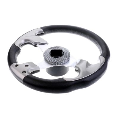 UNKOMN Boat Rudder 31.5cm Marine Boat Steering Wheel Non-Directional 3 Spoke Steering Wheel Sports Wheel for Yacht Pontoon Marine Boats Accessories Steering Wheels