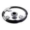 UNKOMN Boat Rudder 31.5cm Marine Boat Steering Wheel Non-Directional 3 Spoke Steering Wheel Sports Wheel for Yacht Pontoon Marine Boats Accessories Steering Wheels view 1