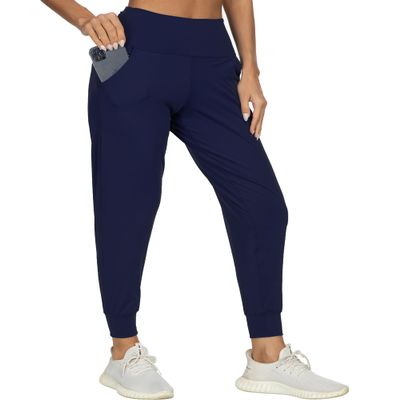 Kcutteyg Womens Joggers with Pockets High Waisted - Soft Lightweight Athletic Workout Pants for Running Gym Fitness Yoga and Casual (Navy Blue9, Small)