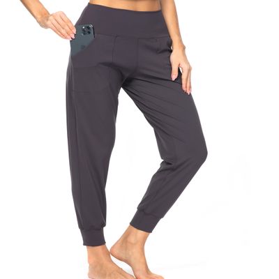 Kcutteyg Womens Joggers with Pockets High Waisted - Soft Lightweight Athletic Workout Pants for Running Gym Fitness Yoga and Casual (Dark Gray9, Small)