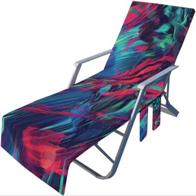 PAREKS Portable Swimming Pool Beach Chair Towel, Pool Beach Sun Lounger Cover Pockets Microfiber Towel Travel Lounge Chair Cover Towels Sunbed Pockets Microfiber Towel Quick Dry Covers (Color : A24)