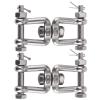 Stainless Steel Swivel Shackle M8  304 Marine Grade Double Ended Swivel Eye Hook for Boat Anchor Chain, Corrosion Resistant, Heavy Duty Anchoring Hardware (2 Pack) view 2