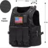 GALAXYLENSE Sport Hunting Tactical Vest Airsoft Paintball Protection Light Weight Heavy Duty Breathable 600 D Polyesters (Black Vest) view 4