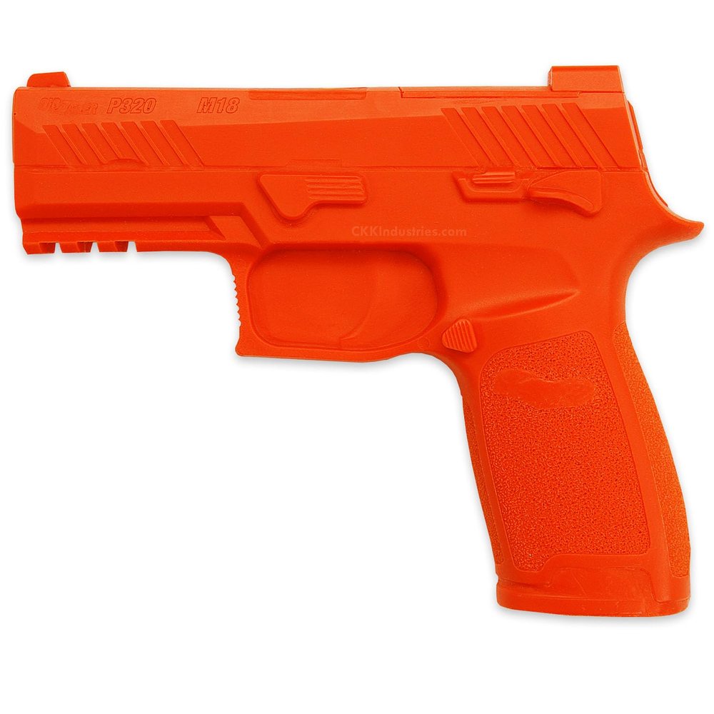 American Safety Props - Non-Functional Solid Polymer Holster Molding Gun Prop - (Natural) - Blaze Orange - U.S.A. Made - Compatible with Sig Sauer P320 M18