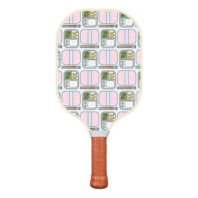 Court Pickleball Bento Box Pickleball Paddle - Carbon Fiber, Honeycomb Core, Cushioned Non-Slip Grip - Premium, Aesthetic, Cute - Perfect for Beginners and Intermediate Players
