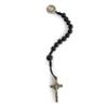 Catholic Prayer Pocket Rosary Saint Benedict Medal Black Lava Beads San Benito Tenner Open Style One Decade Rosary view 3