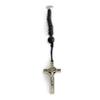 Catholic Prayer Pocket Rosary Saint Benedict Medal Black Lava Beads San Benito Tenner Open Style One Decade Rosary view 4