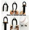AUXPhome 4Pack Baseball bat Stand Baseball Holders Storage hanger Rack, Wall Mounted Sports Memorabilia and Collectibles bracket for Baseball bat and Balls Display for Sports Lover,No Ball & Bat view 4