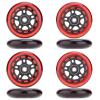 HeyZomm Inline Skate Wheels Outdoor & Indoor Inline Skate Replacement Wheels 85a Roller Hockey Wheels w/Bearings ABEC-9 & Floating Spacers, 64mm 70mm 72mm 76mm 80mm 84mm 90mm Dia, 8-Pack (76mm, Red) view 2