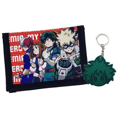 CYPBRANDS My Hero Academia 2-Piece Group Monnary Set, Black, Black/White