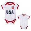 Cnins Baby Girl Football Outfit Soccer USA Onesie Bodysuit for New born Girls 0-3 Months Infant Soccer Jersey (CN-USGG,0-3M) view 1