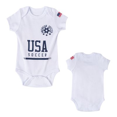 Cnins Girls Toddler Soccer Shirts 18-24 Months Soccer USA Onesie Bodysuit for Baby Boys Football Fans (CN-USWT,18-24M)