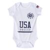 Cnins Girls Toddler Soccer Shirts 18-24 Months Soccer USA Onesie Bodysuit for Baby Boys Football Fans (CN-USWT,18-24M) view 2