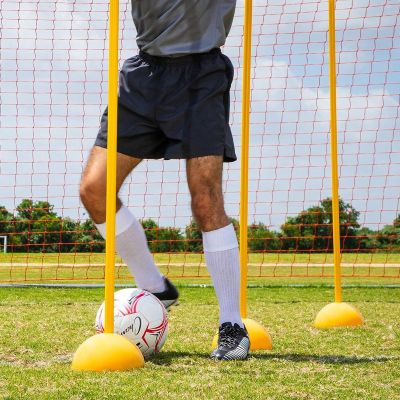 Basketball Dribbling Training Equipment Aids Coaching Stick, PVC Slalom Agility Pole Soccer for Improve Speed and Footwork, Outdoor Dog Obstacle Agility Exercise ( Color : 4 Pack , Size : H 1.5m/5ft )