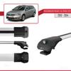 acpar Compatible with Volkswagen Passat B7 (3C) Alltrack 2012-2014 ACE-1 Car Roof Rack Cross Bar Grey Aluminium 2 Bars view 3