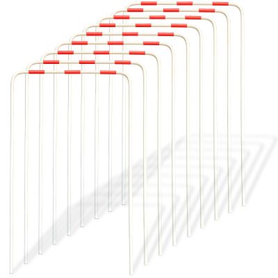 PRAMOON Croquet Wickets Replacement, Set of 9, Heavy Duty Thick Steel Wire with White Plastic Coating, 11 x 6.7, for Families Backyard Lawn Outdoor Game