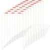 PRAMOON Croquet Wickets Replacement, Set of 9, Heavy Duty Thick Steel Wire with White Plastic Coating, 11 x 6.7, for Families Backyard Lawn Outdoor Game view 1