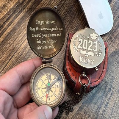 Husband Gifts, Engraved Compass, Gift for Husband,Anniversary,Wedding Gift for Him, Long Distance Boyfriend Gift, Fiance Gift I Miss You Long Distance Relationship Gift (Personalized)